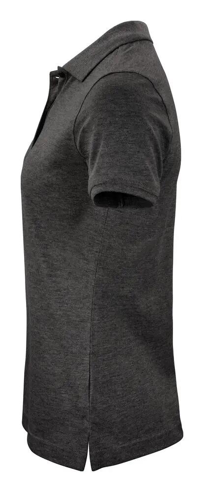 clique Classic OC Polo Women em algodão orgânico — anthracite melange 3/4