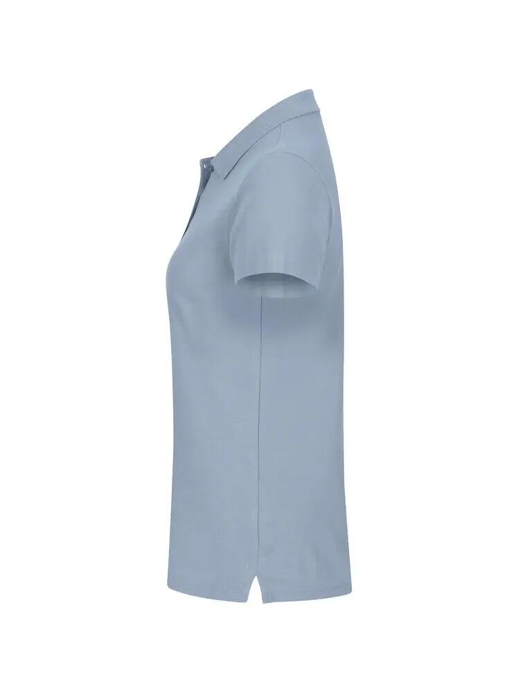 clique Basic Polo Women katoen — Soft Blue, goede pasvorm 5/5