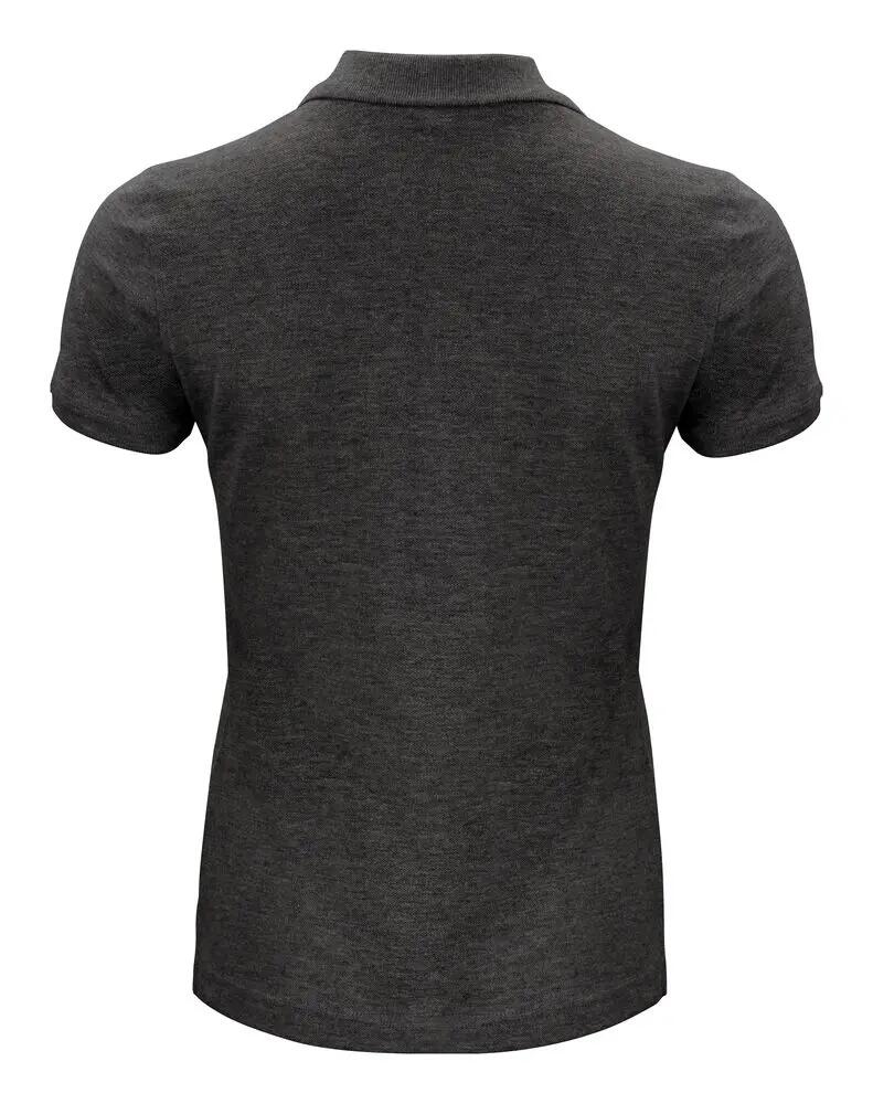 clique Classic OC Polo Women em algodão orgânico — anthracite melange 2/4