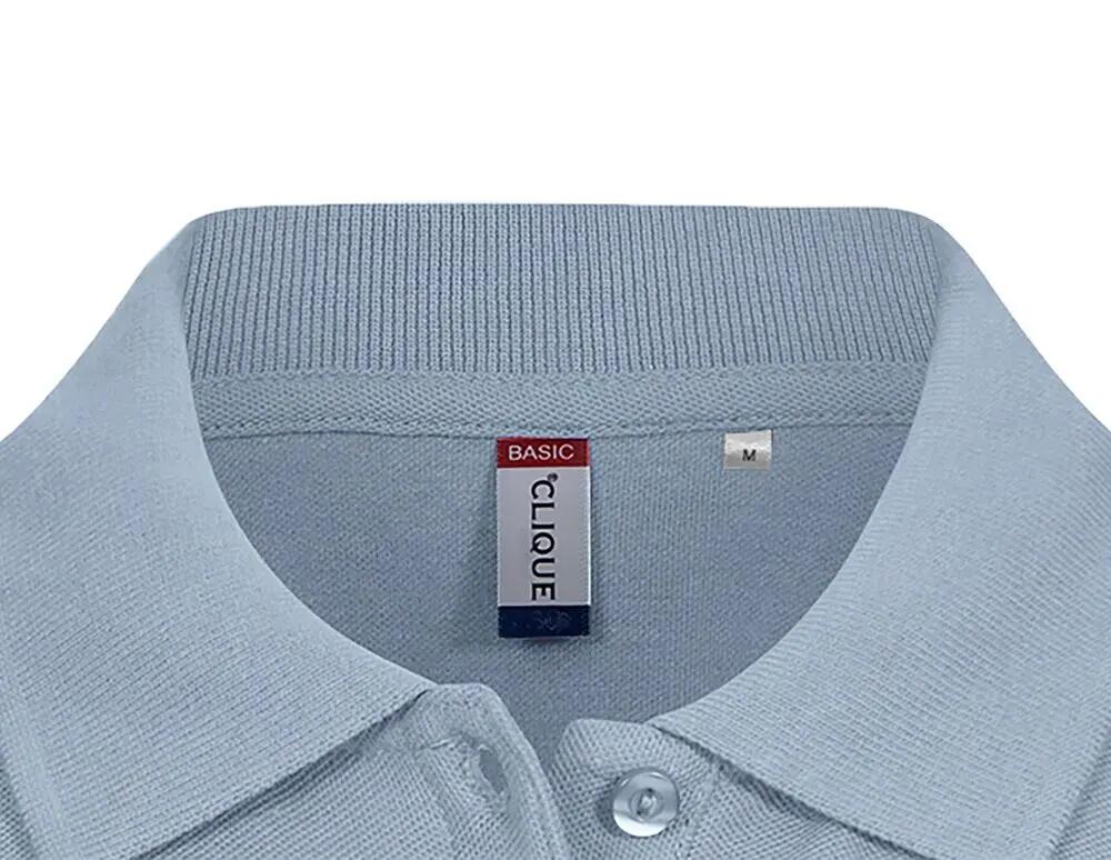 clique Basic Polo Women katoen — Soft Blue, goede pasvorm 3/5