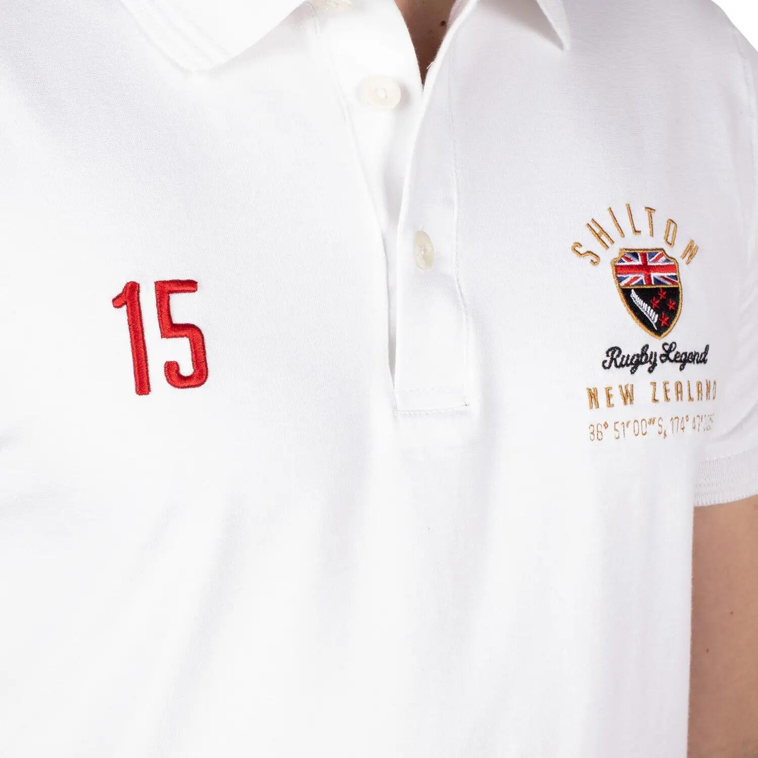 Polo rugby Zealand Legend blanc L 5/5