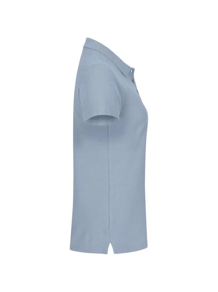 clique Basic Polo Women katoen — Soft Blue, goede pasvorm 2/5