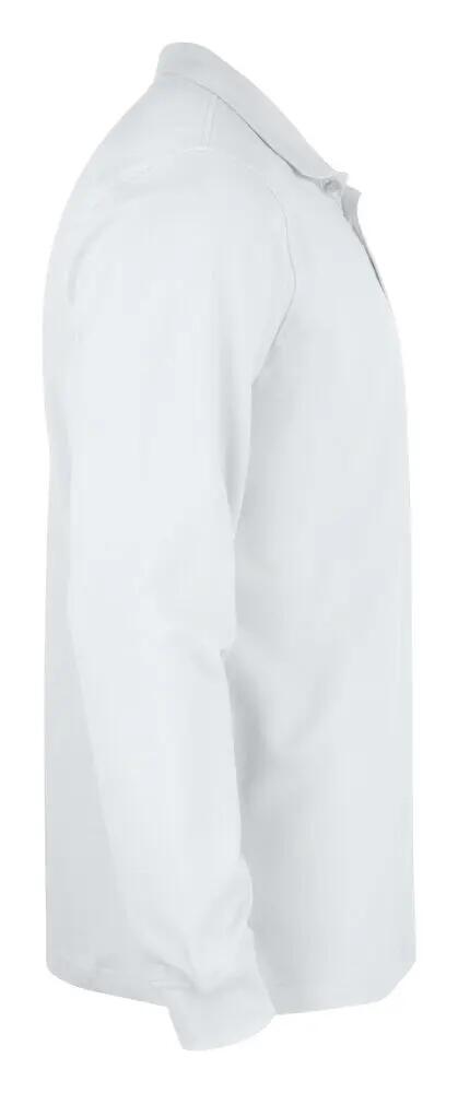 clique Polo básico manga comprida Junior 100% algodão branco 4/4