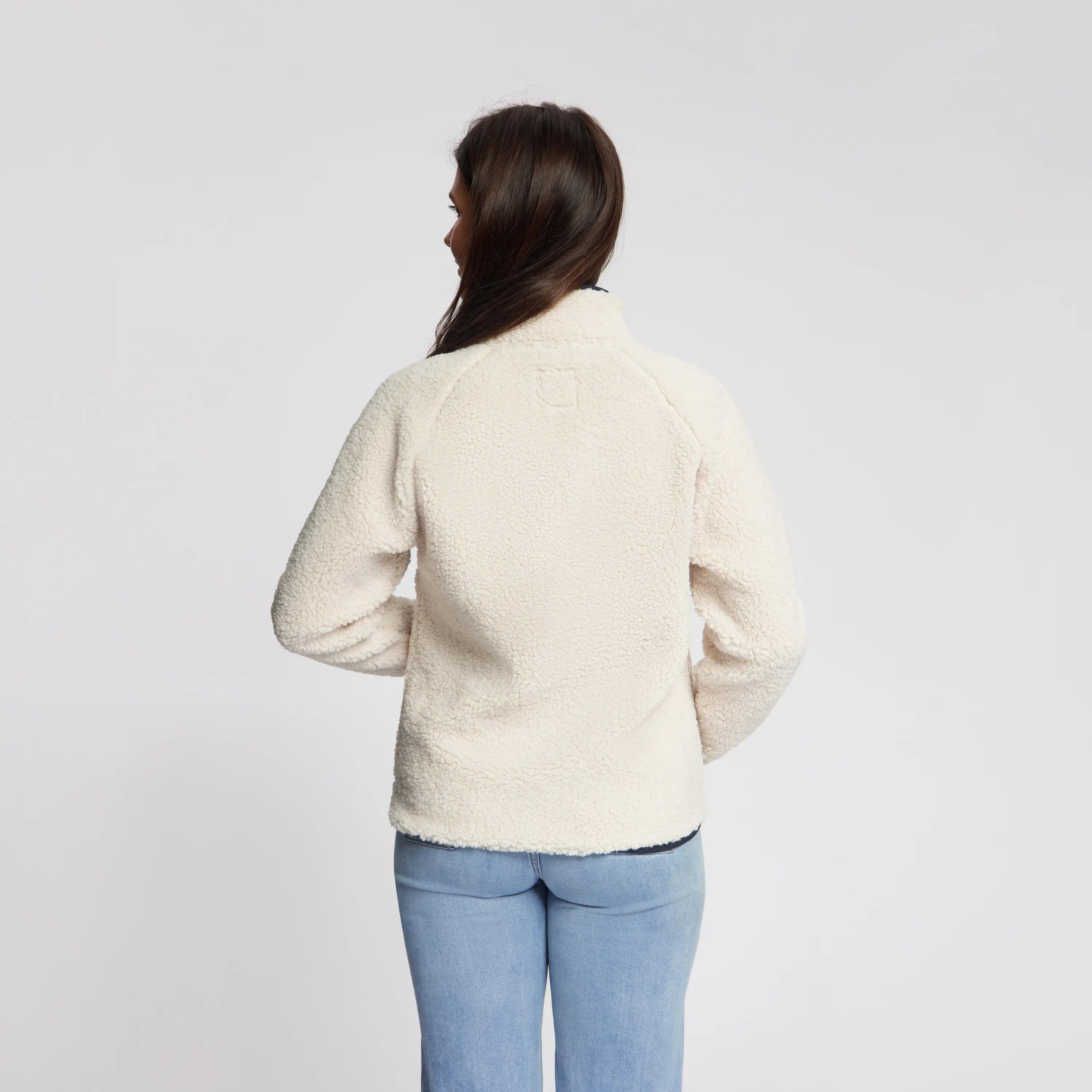 Odile Femme - Gilet d'extérieur - Teddy - Blanc cassé 3/5