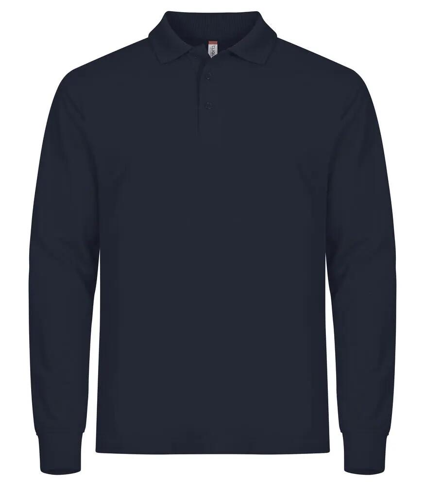 clique Polo Manhattan L/S manches longues Navy pour homme 1/4