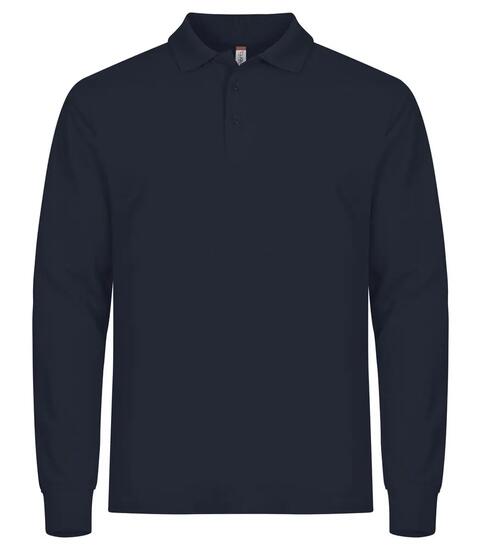 clique Polo Manhattan L/S manches longues Navy pour homme