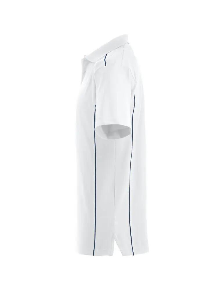 clique Polo New Conway in cotone bianco con piping a contrasto 3/4