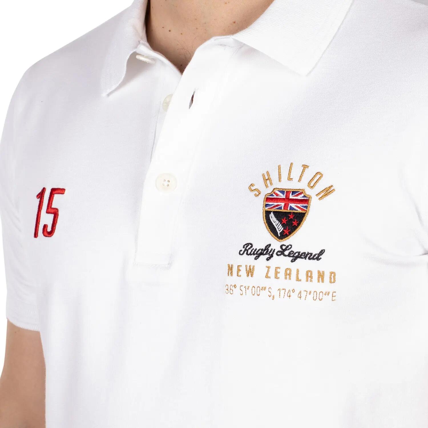 Polo rugby Zealand Legend blanc L 3/5