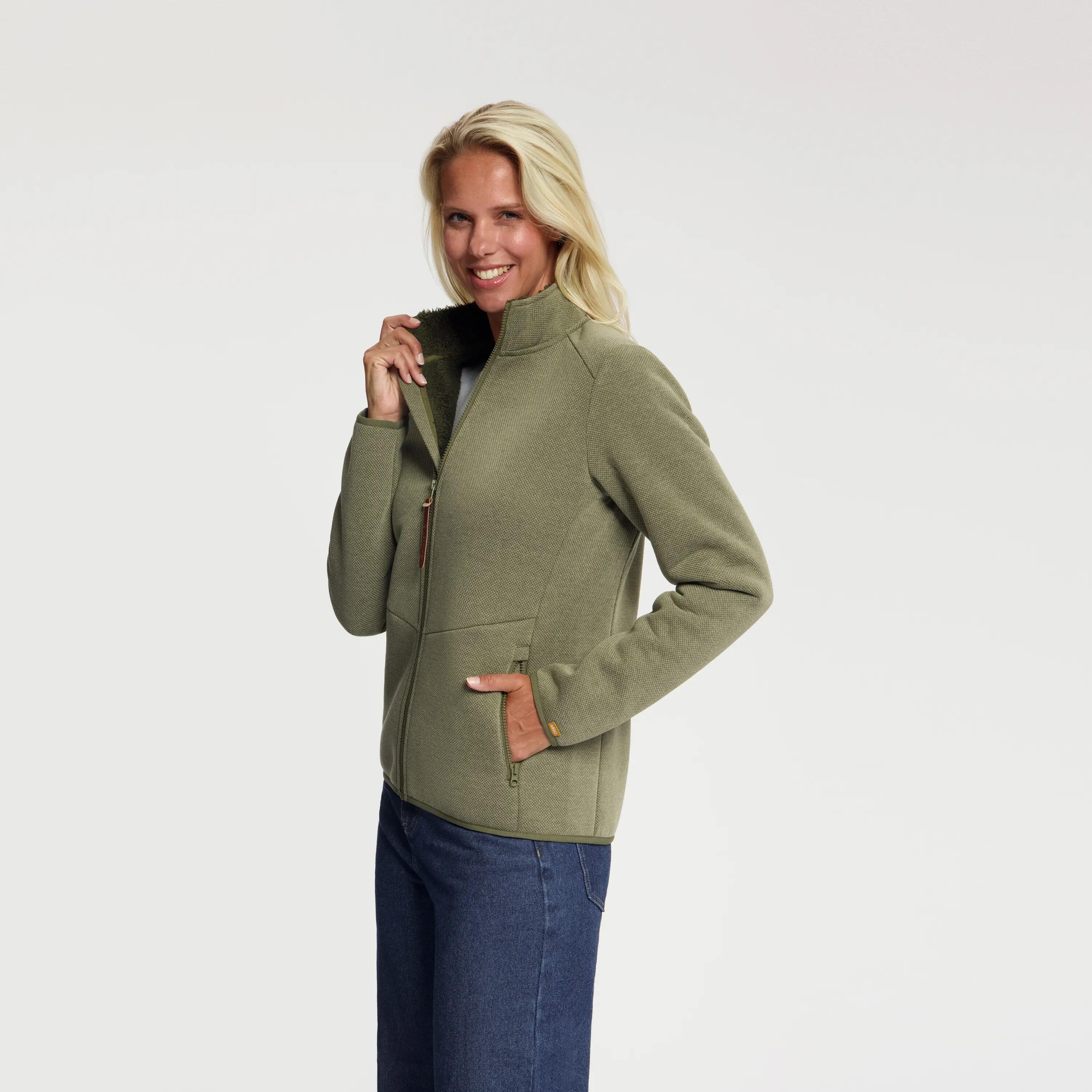 June Femme - Veste d'extérieur - Doublure en peluche - Vert 2/6