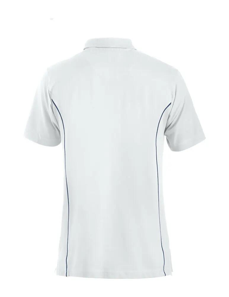 clique Polo New Conway in cotone bianco con piping a contrasto 2/4