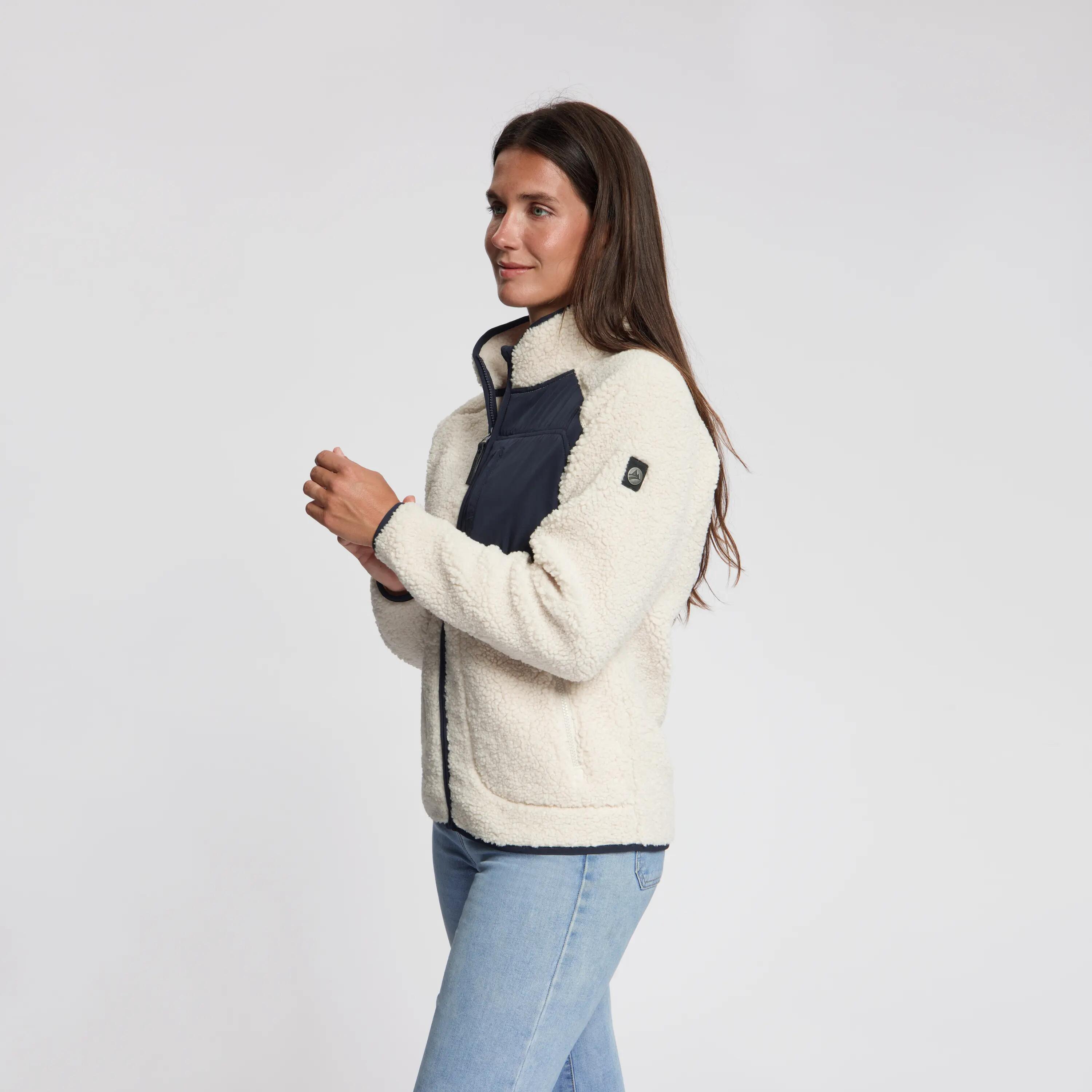 Odile Femme - Gilet d'extérieur - Teddy - Blanc cassé 2/5