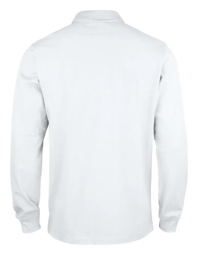 clique Polo básico manga comprida Junior 100% algodão branco 2/4