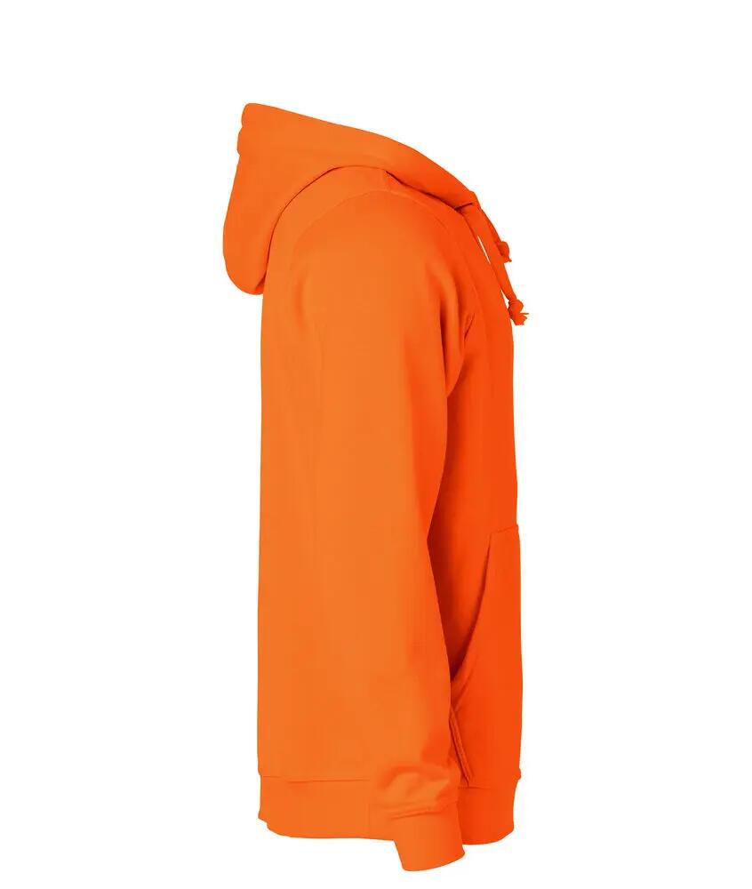 clique Basic Hoody unisexo – sweat com capuz laranja de alta visibilidade 4/4