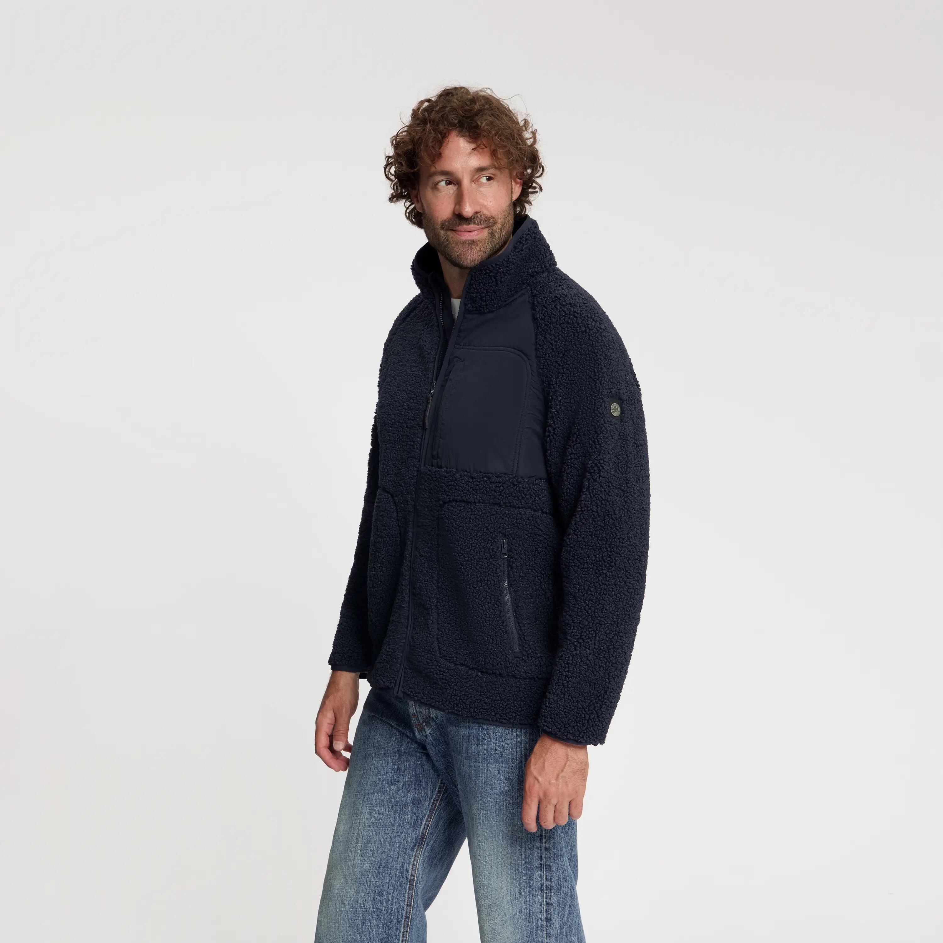 Omar Homme - Gilet outdoor - Teddy - Bleu marine 2/5