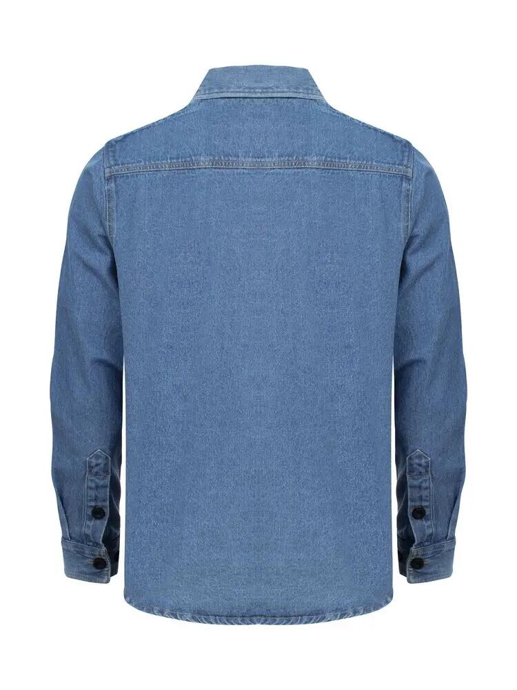clique Overshirt van denim 100% katoen, rechte relaxed pasvorm 3/5