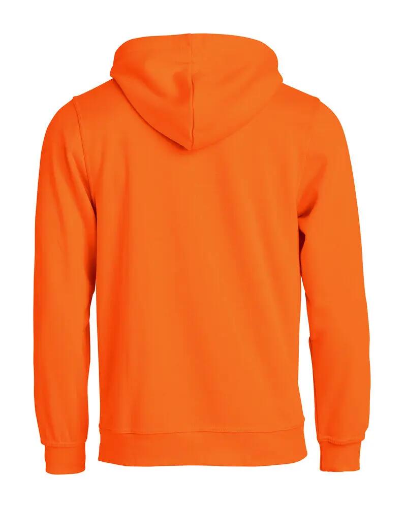 clique Basic Hoody unisexo – sweat com capuz laranja de alta visibilidade 2/4
