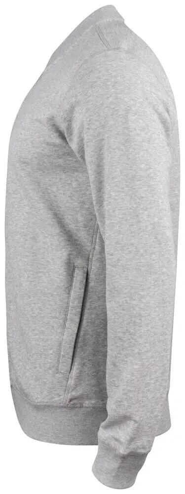 clique Premium OC Cardigan uomo in cotone biologico grigio mélange 3/4