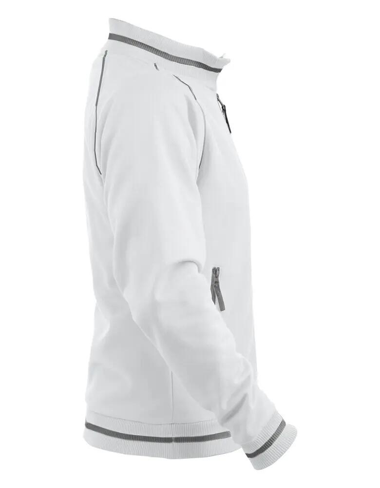 clique Craig Unisex-Jacke weiß, Strukturstrick mit weich gebürstetem Innenfutter 3/4
