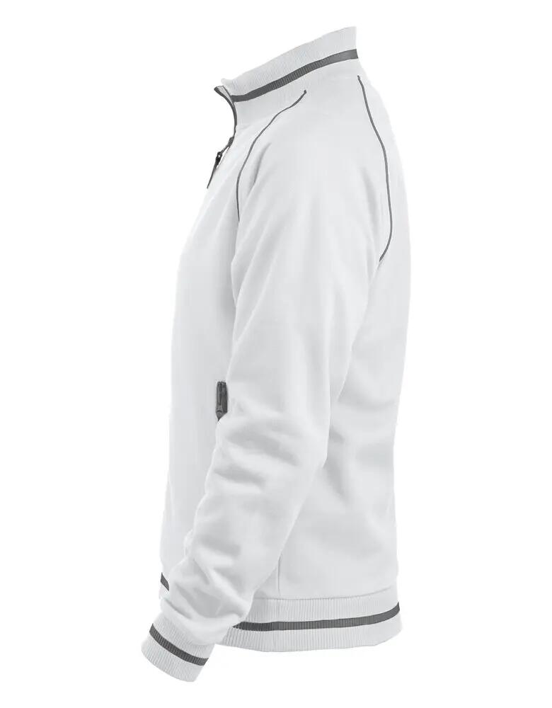 clique Craig Unisex-Jacke weiß, Strukturstrick mit weich gebürstetem Innenfutter 2/4