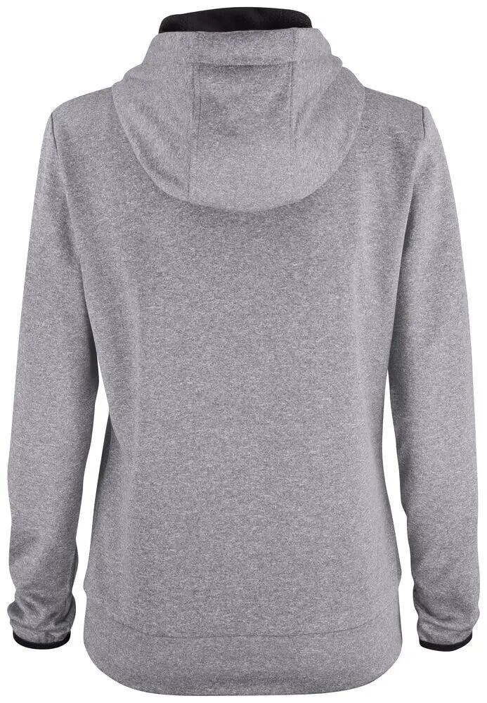 clique Oakdale Women sweat à capuche fonctionnel gris chiné 2/4
