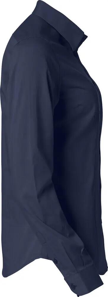 clique Clare dames overhemd lange mouw 100% katoen – dark navy 4/4