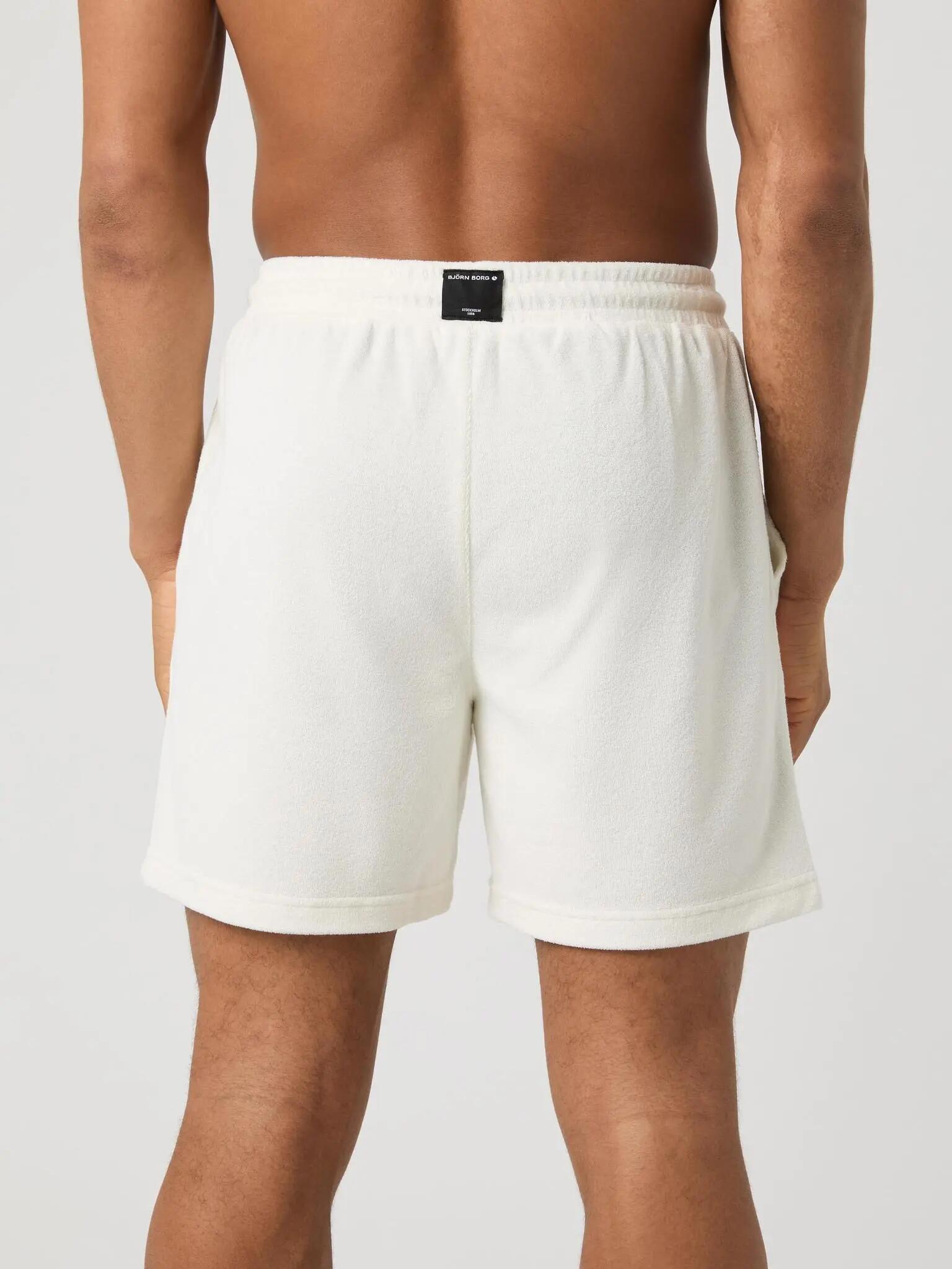 bjorn_borg BORG TOWELING POOL SHORTS in EGRET 2/4