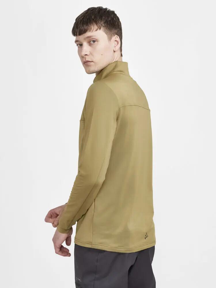 craft Gain Midlayer M - Midlayer meia-zip em tecido macio escovado 3/5