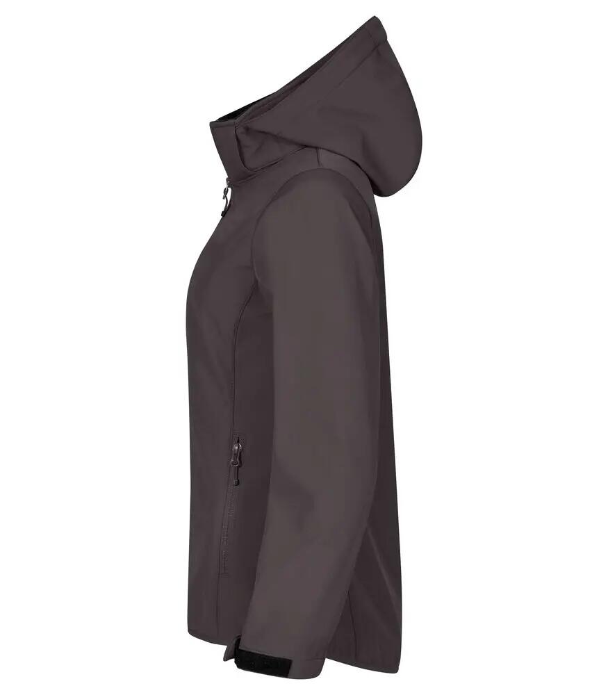 clique Classic Softshell Hoody Women – 3 camadas, poliéster reciclado 3/4