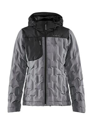 Craft hybrid puffy jas dames - warme donsvoering, contrasterende pas