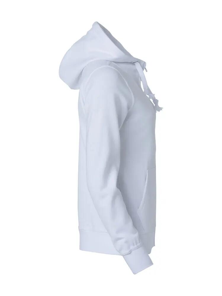 clique Basic Hoody Full Zip Women — sweat com capuz e fecho, branco 4/4