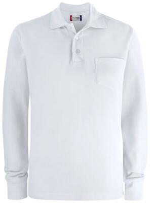 Clique basic polo pocket l/s – basis polo van katoen met borstzak