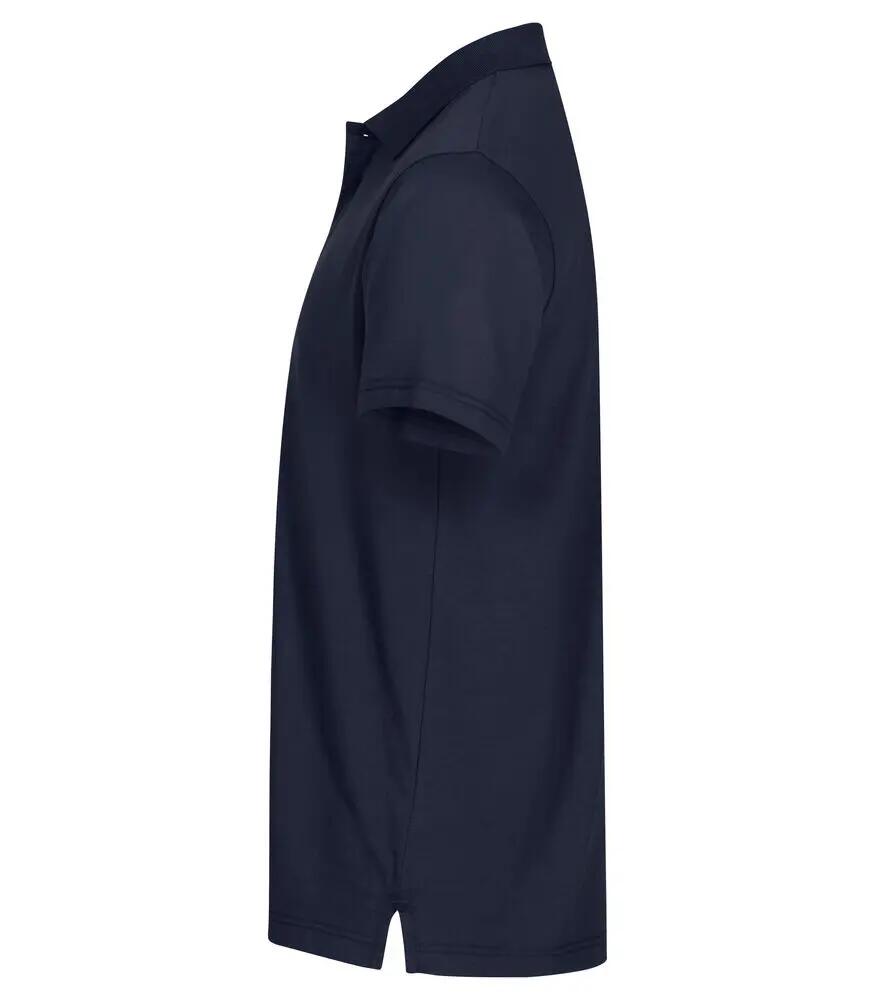 clique Single Jersey Polo — Jersey polo van katoen, ribkraag 3/4