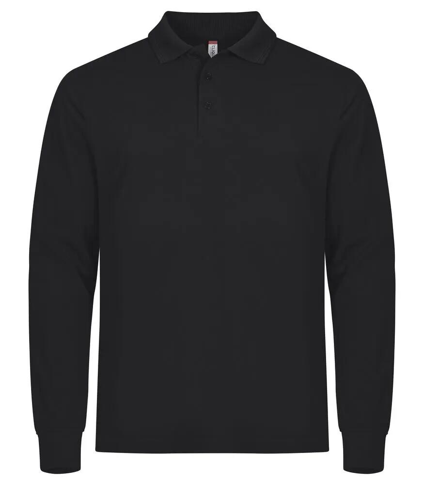clique Polo manches longues Manhattan L/S pour homme — noir 1/4