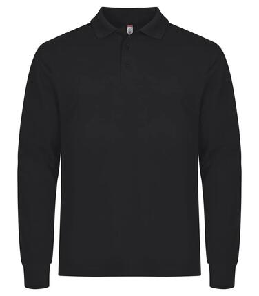 clique Polo manches longues Manhattan L/S pour homme — noir