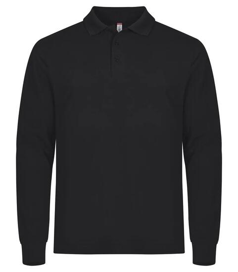 clique Polo manches longues Manhattan L/S pour homme — noir