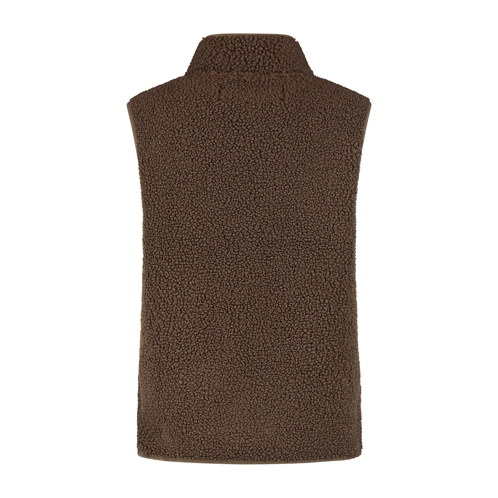 Maya Femme - Gilet d'extérieur - Teddy - Marron foncé 5/6