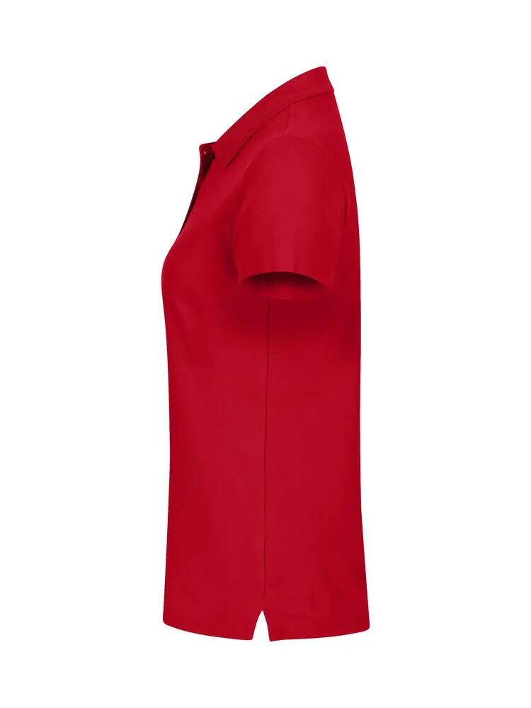 clique Basic Polo Women van katoen, damesmodel — Rood 5/5