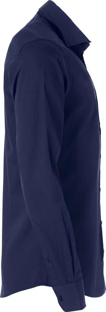 clique Clark chemise manches longues en coton dark navy 3/4