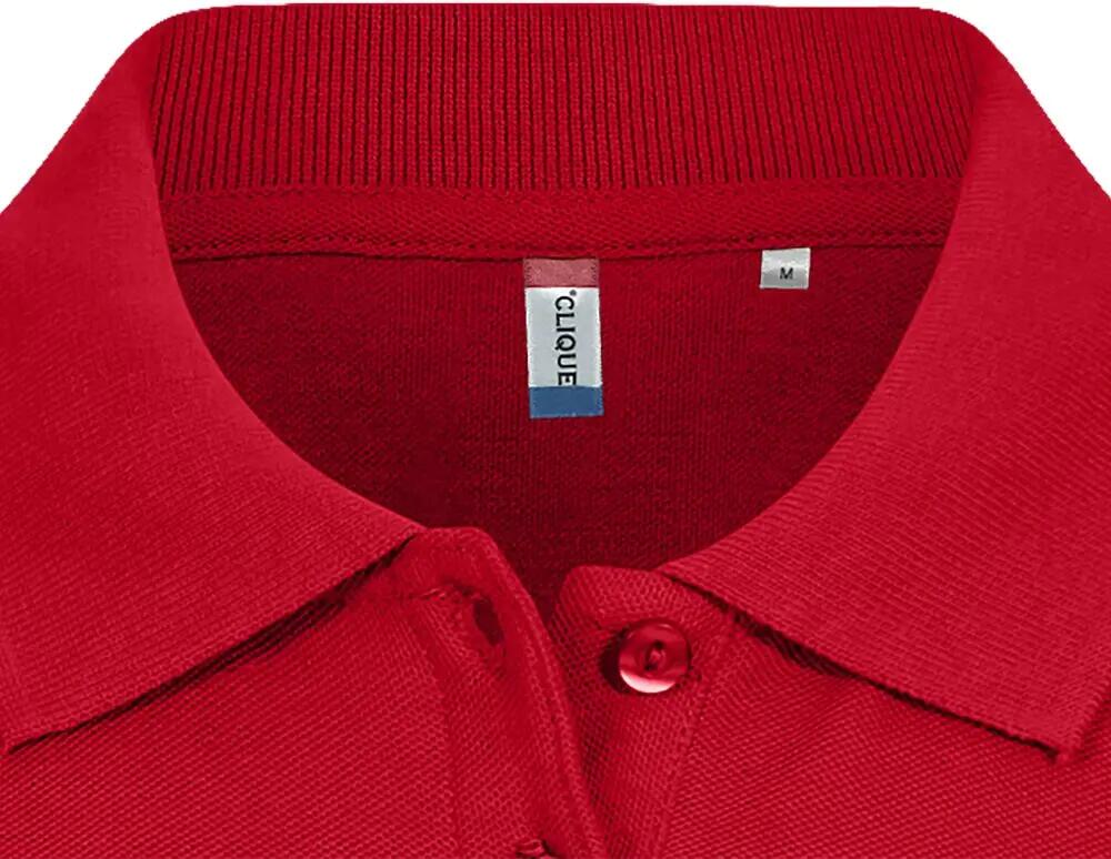 clique Basic Polo Women van katoen, damesmodel — Rood 3/5