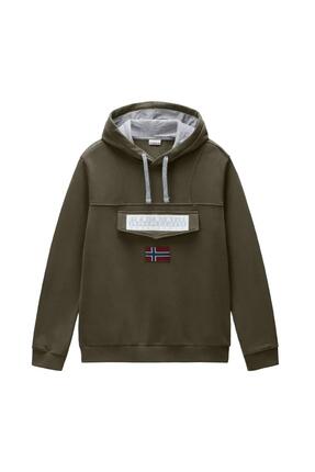 Sweatshirt - Sportswear - Homme - Burgee - Relaxed, à capuche, patch logo - Noir