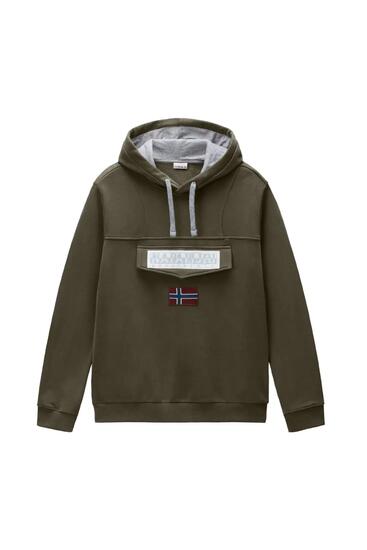 Sweatshirt - Sportswear - Homme - Burgee - Relaxed, à capuche, patch logo - Noir