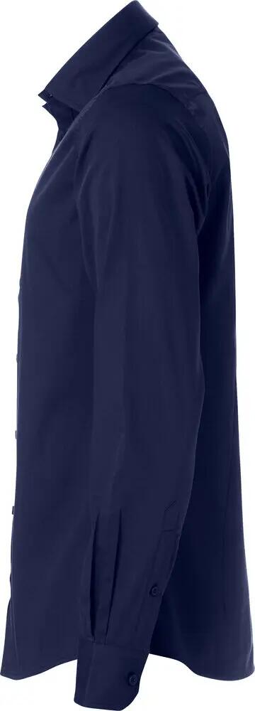 clique Clark chemise manches longues en coton dark navy 2/4