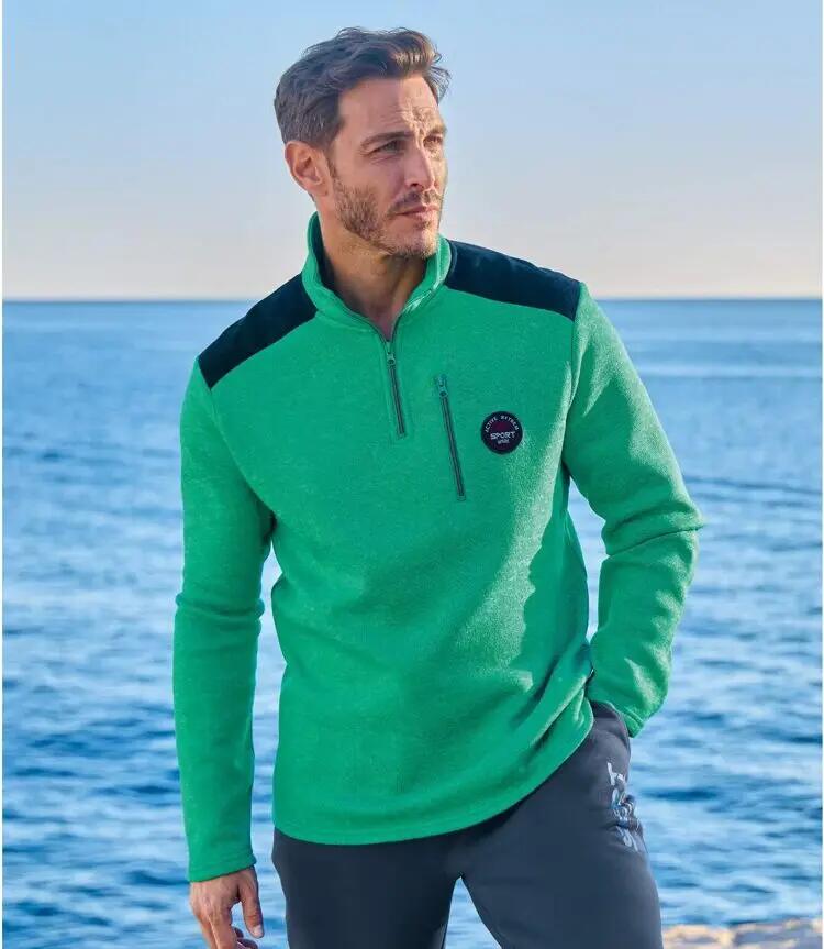 Pull Molleton Chiné Sport 2/4