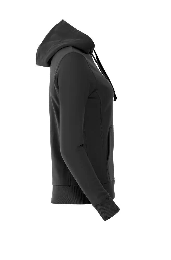 clique Classic Hoody Women – sweat com capuz preto com bolso canguru 4/4
