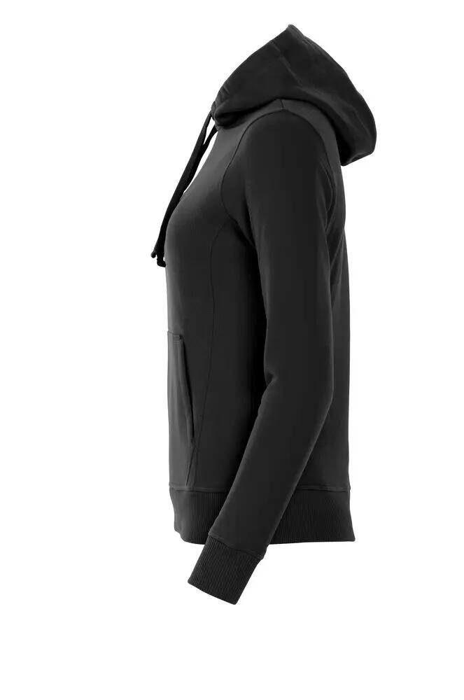clique Classic Hoody Women – sweat com capuz preto com bolso canguru 3/4