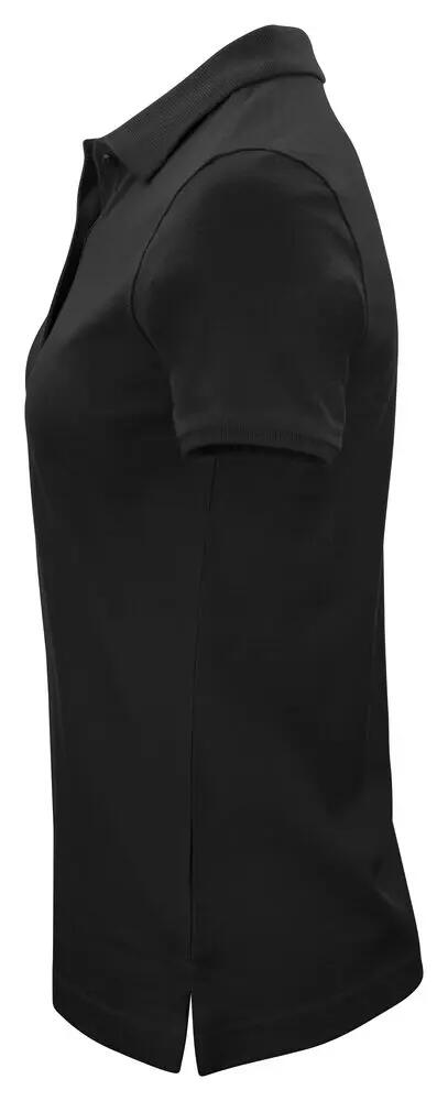 clique Classic OC Polo Mulher em 100% algodão orgânico preto 3/4