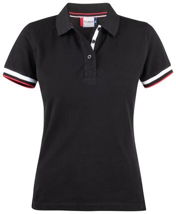 clique Newton Women Poloshirt 100% gekämmte Baumwolle – schwarz