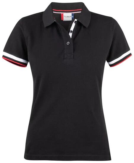 clique Newton Women Poloshirt 100% gekämmte Baumwolle – schwarz