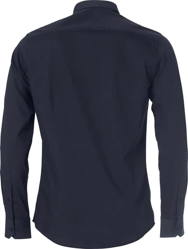 clique Clark chemise manches longues en coton dark navy 4/4