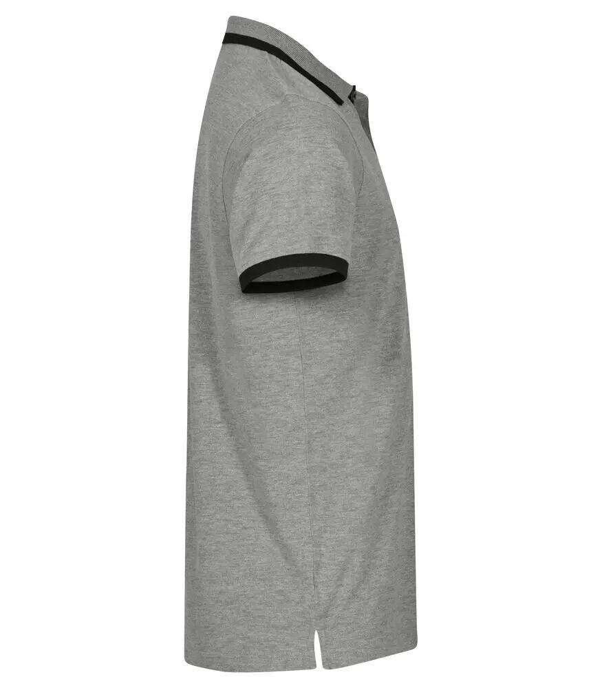 clique Polo Austin 100% algodón – Cuello y puños con rayas contrastadas Gris 4/4